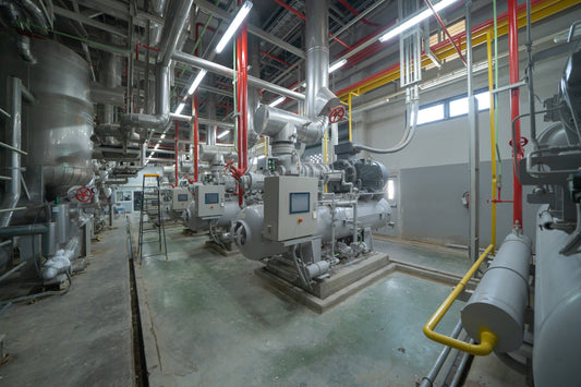 Industrial Chillers in a factory