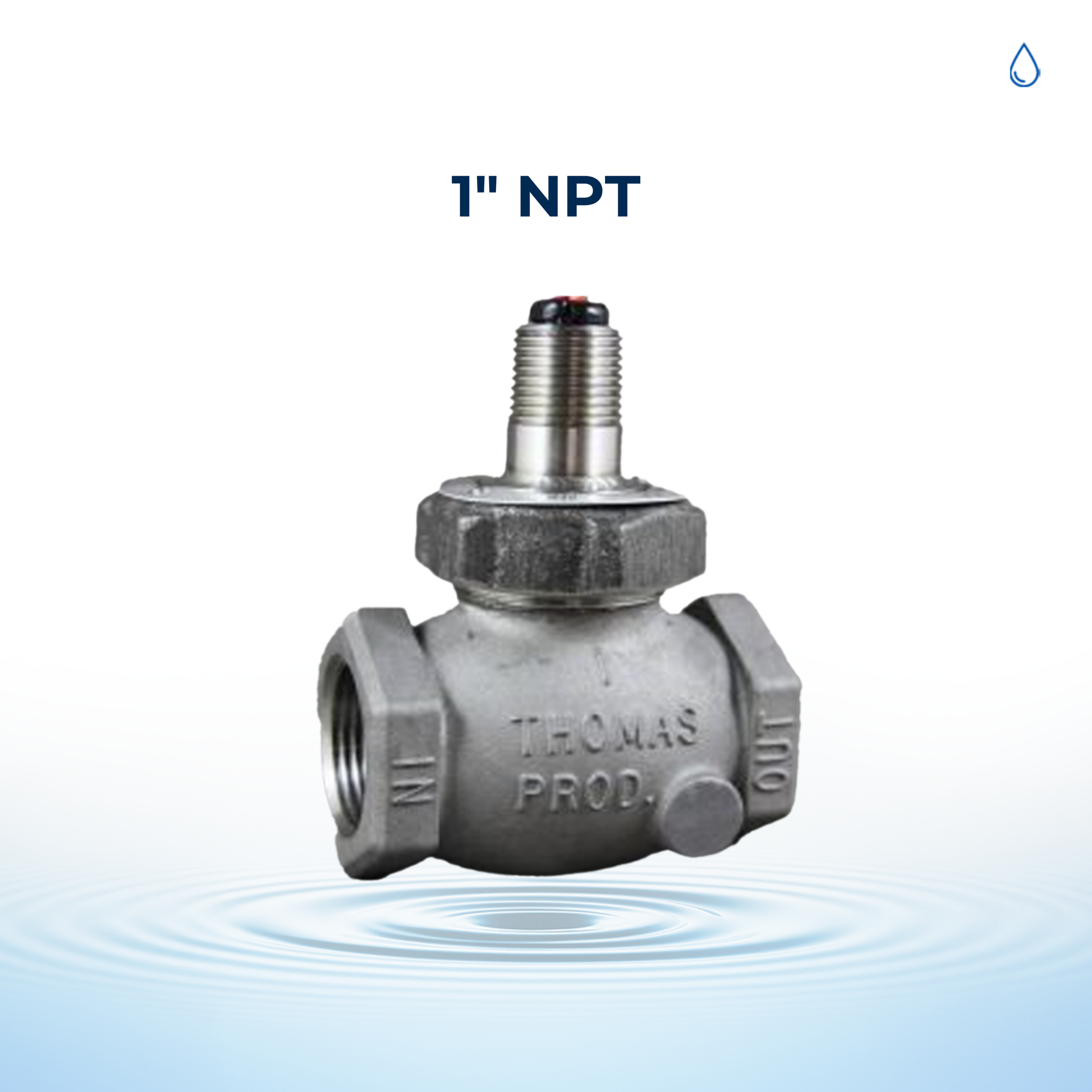 Thomas Products' 1" NPT 1100 series liquid flow switch.