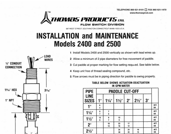 2400, 2500 Models